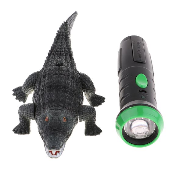 

light-sensor rc electronic infrared scary crocodile toy for creative tricky