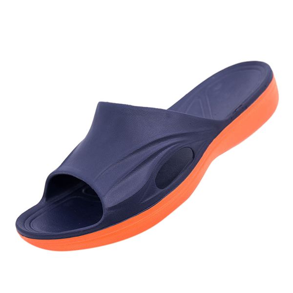 

couple outdoor indoor wear slip-on slippers fashion solid color blue flat non-slip slippers chaussures hommes flip-flop sapatos, Black
