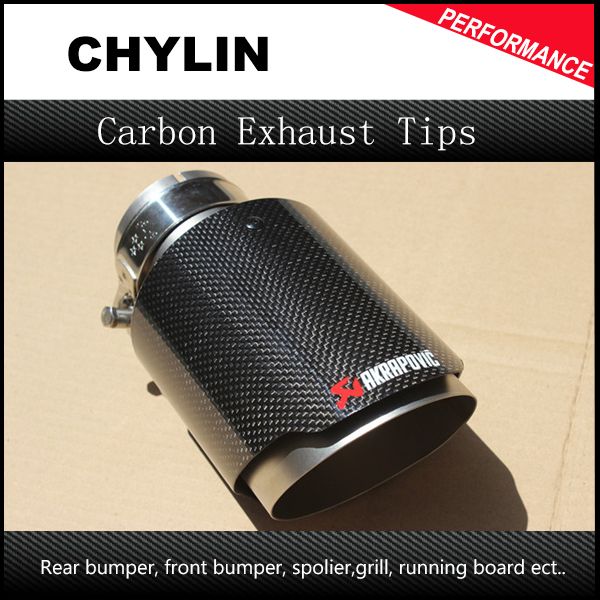 

2017 new glossy matte akrapovic exhaust car carbon exhaust tip car-styling pipe muffler tip carbon fiber