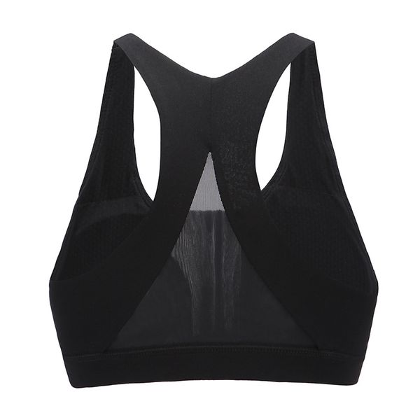 

gym invigorate bra sport racerback bra has mesh ventilation yoga sport high-coverage exercise fitness bras push up plus size, White;black