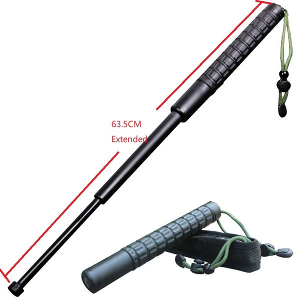 

extended 63cm rod-throwing plastic pc packing case stick weapon telescopic survival camping protective gear self defense ing