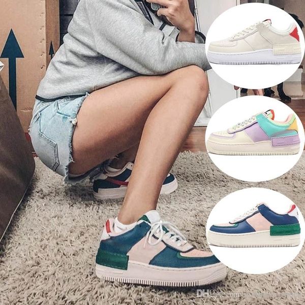 

f0rced 1 macaron candy skateboard shoes 1s shadow cute girls fashion new designer shoes womans sports shoe street sneaker
