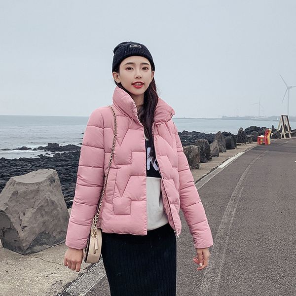 

short cotton-padded clothes women's 2019 autumn and winter new style korean-style slim fit stand collar down jacket cotton-padde, Blue;black