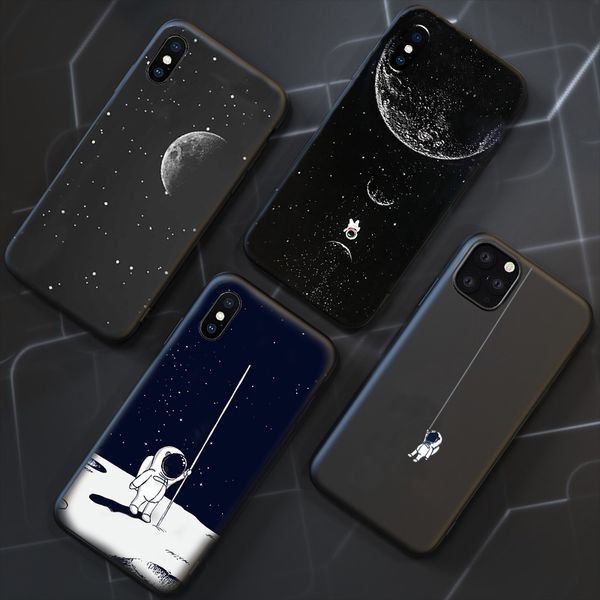 

phone coque for iphone 11 pro max x xr xs max case for iphone 7 8 6 6s plus 5 5s se abstract star cosmonaut soft tpu back cover
