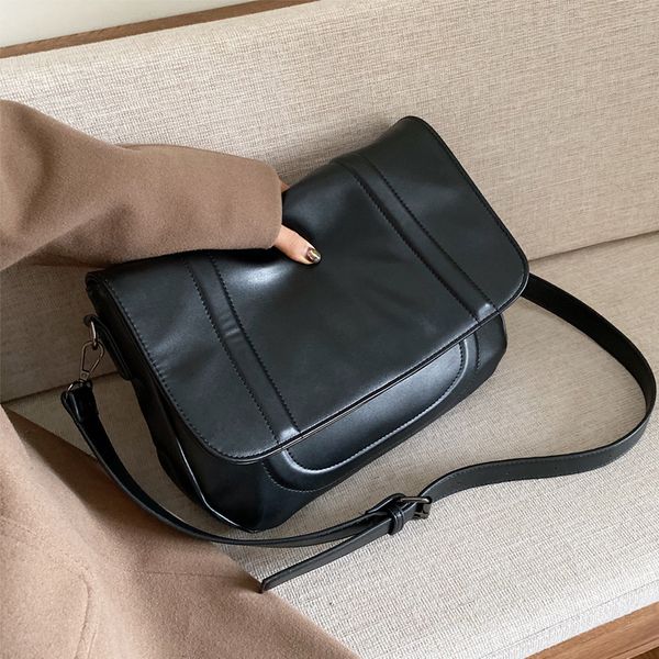 

heflashor black pu leather crossbody bags for women 2019 fashion small shoulder messenger bag lady travel handbags and purses