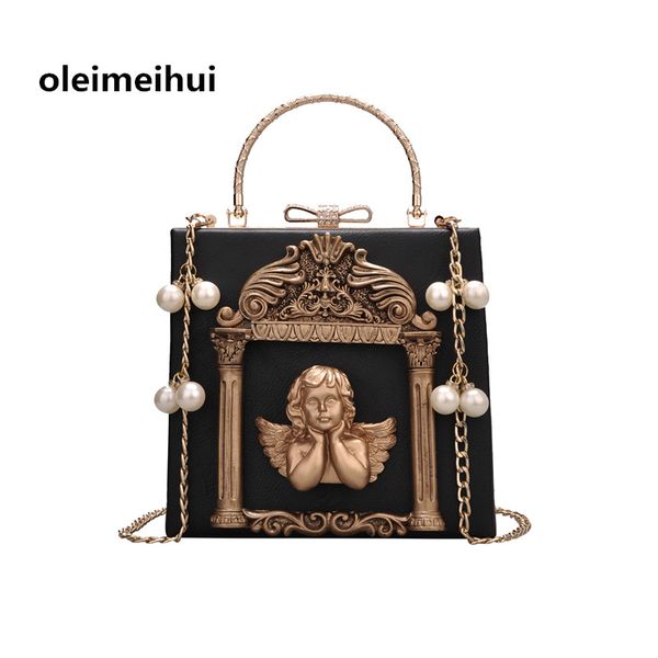 

box women mini tote bag black female shoulder bags with strap combination lock box trunk designer ladies handbags p frame an