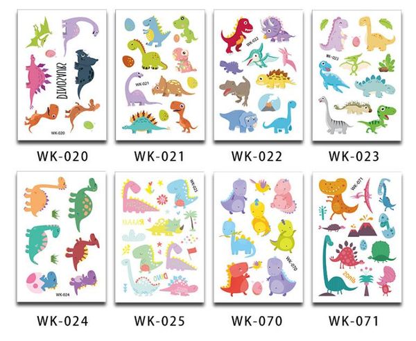 Весело Динозавров Временные Татуировки Наклейки Партии Сувениры Мешки со Сладостями Дети День Рождения Мультфильм Животных Водонепроницаемый Татуировки Наклейки Украшения подарок