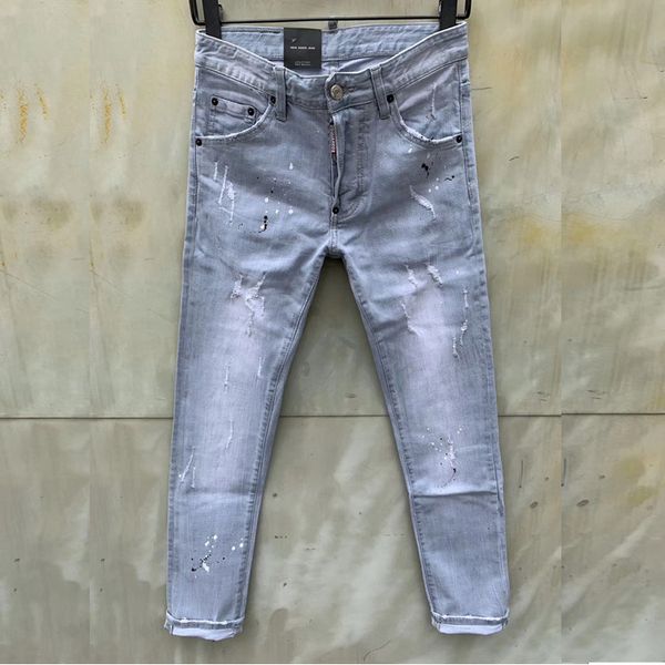 

2020 новый рваные мужские джинсы роскошные дизайнерские slim fit motorcycle biker denim для мужчин мода синий, Blue