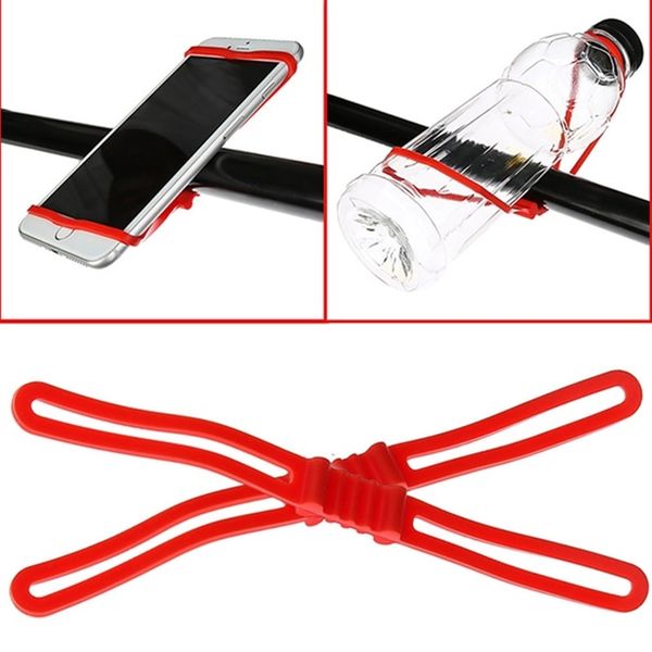 Bike Cycling Flashlight Mount Holder Silicone Elastic Strap Bandage
