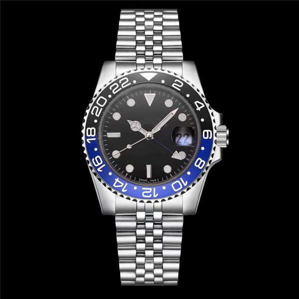 

4 pins luxury mens designer watches black blue bezel crystal automatic Mechanical movement Wristwatches 316L steel best gift