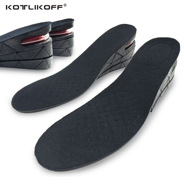 

kotlikoff height increase insole cushion height lift 3-5cm adjustable cut shoe heel insert taller women men foot pads, Black