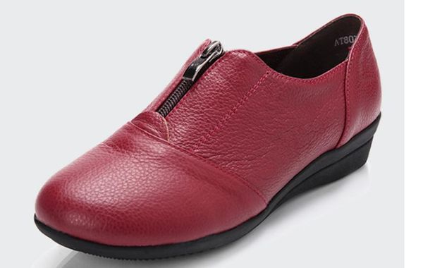 

2019 women's shoes in spring and autumn with new style slope heel round head #w66, Black