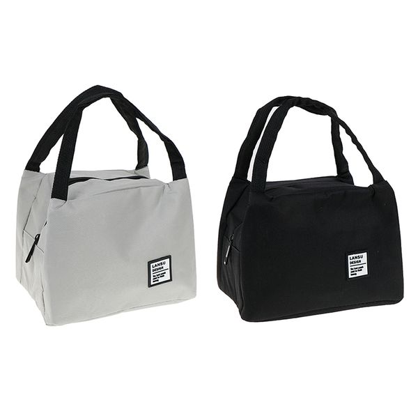 

1pc lunch bag thermal insulated picnic box tote cooler case storage bag, Blue;pink