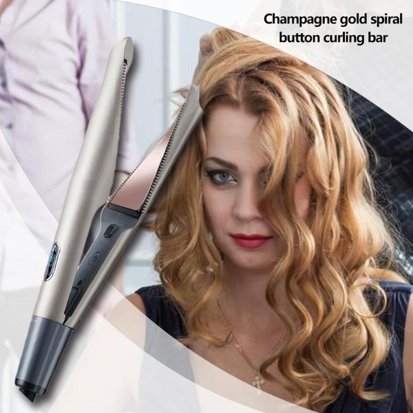 

2 in 1 tourmaline ceramic hairstyle tool hair straightener helical heating panel safety guarantee automatic power failure