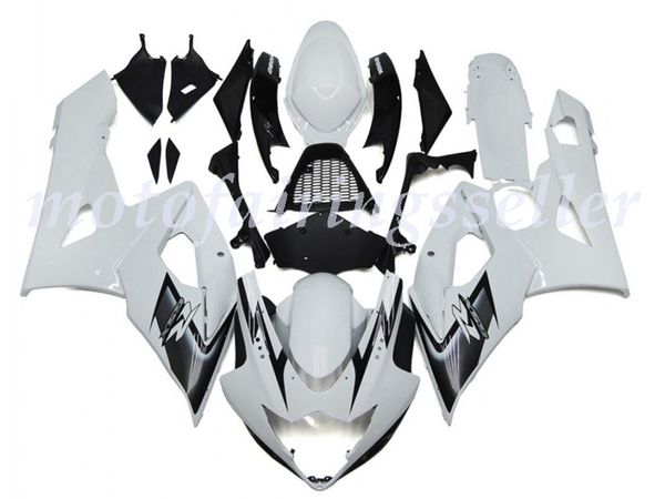 

new abs plastic fairings kit fit for suzuki gsxr1000 2005 2006 gsxr1000 05 06 injection mold gloss white style with silver hints