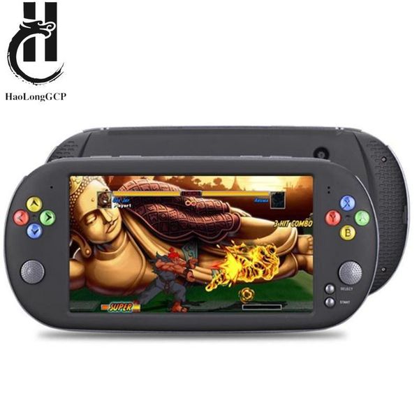 

haolonggcp handheld 7 inch retro video game console for ps1 for neogeo 8/16/32 bit games 8gb with 1500 games support tv out