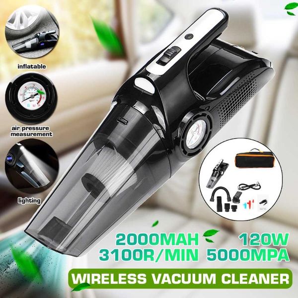 

4 in 1 multifunction cordless car vacuum cleaner digital display portable car dual use auto inflatable pump air compressor