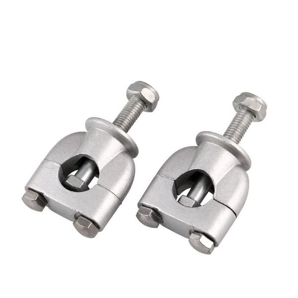 

2 pcs 22mm motorbike handle bar risers clamp motorcycle mount silver parts