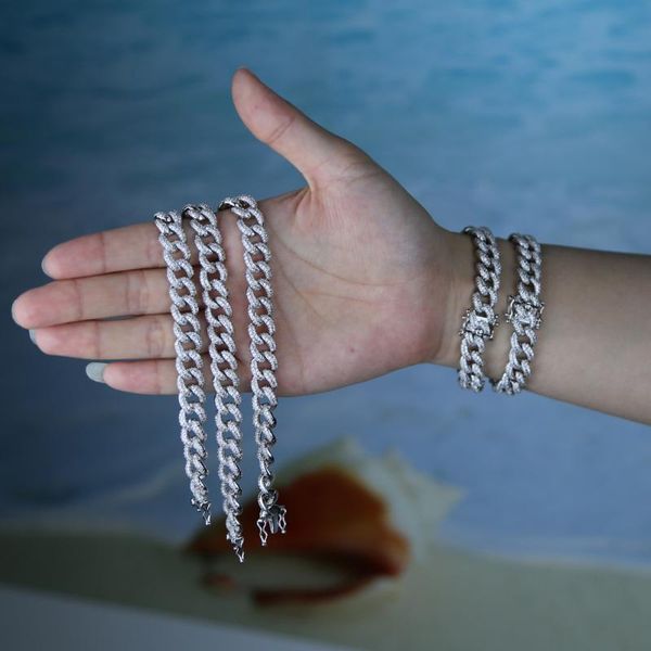 

2020 new arrived hip hop bling women jewelry 5a cubic zirconia cuban link chains 10mm width iced out bling cz cuban bracelet, Black
