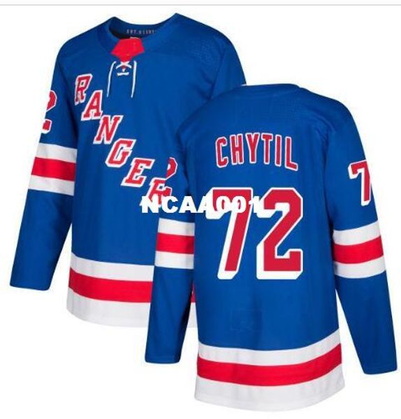 

реальные мужчины реальная полная вышивка настроить # 72 filip chytil new york rangers chytil hockey jersey или пользовательское имя или номе, Black;red