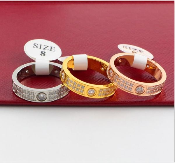 

full diamond star ring 18k rose gold men and women couple ring nails, Silver