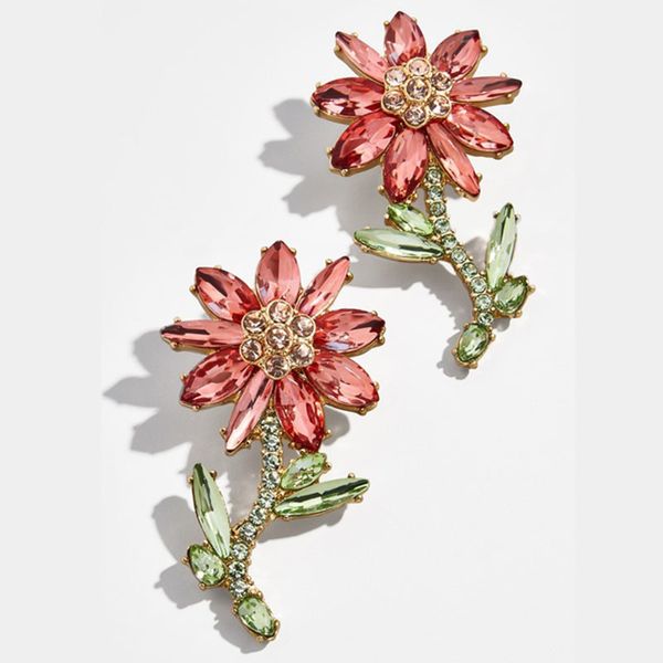 

dvacaman new fashion shining crystal drop earrings for women bohemian flower customized factory wholesale famale jewelry bijoux, Silver