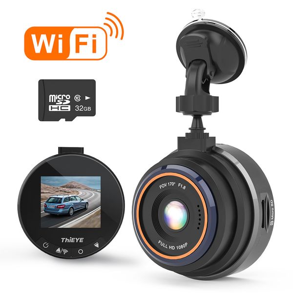 

1080p dash cam car dvr camera recorder full hd 1.5" screen 170Â° wide angle wifi connection g-sensor loop recording wdr