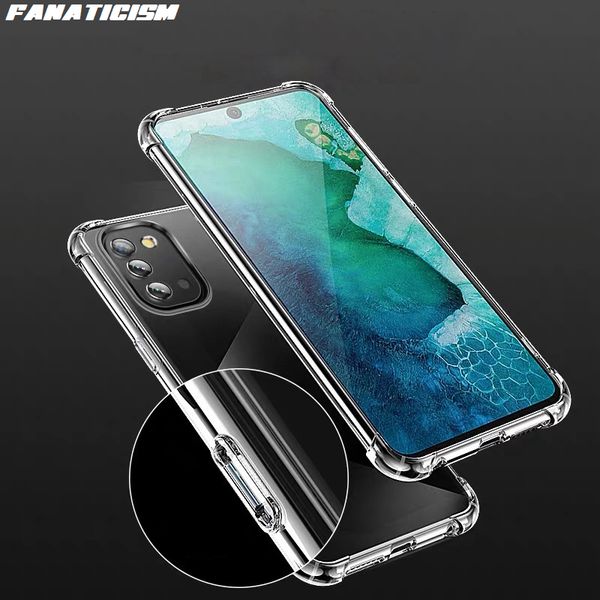 

1.5mm tpu shockproof phone cases for samsung s20 ultra 5g s10e s10 lite s9 s8 plus airbag soft silicone clear phone cover