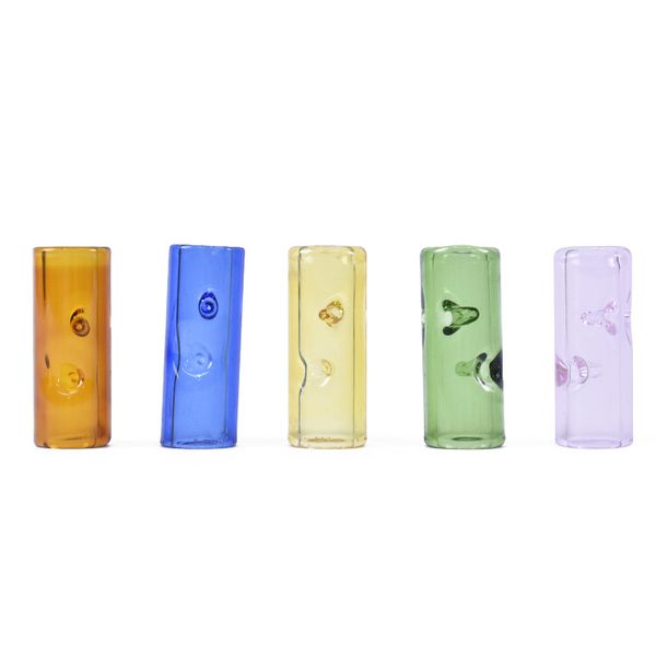 

Colours Mini Glass Filter Tips Size With 30mm *12mm Cigarette Filter Tube Holder For Dry Herb Tobacco RAW Rolling Papers Thick Pyrex Glass
