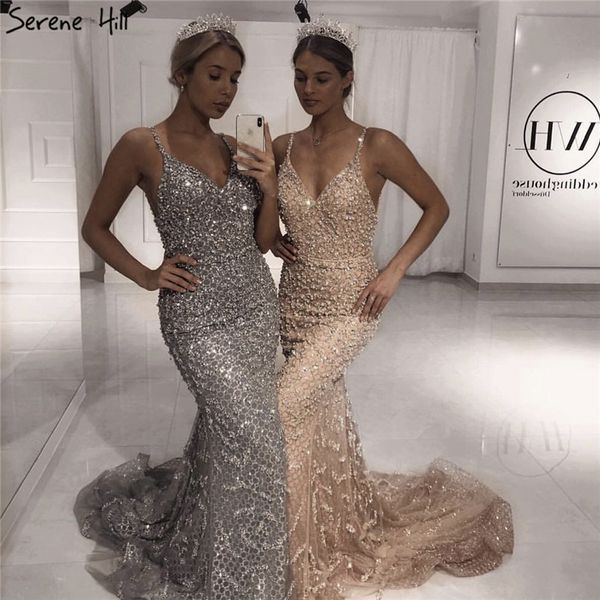 

grey luxury mermaid evening dresses 2019 diamond beading off shoulder evening gowns real p la60729, White;black