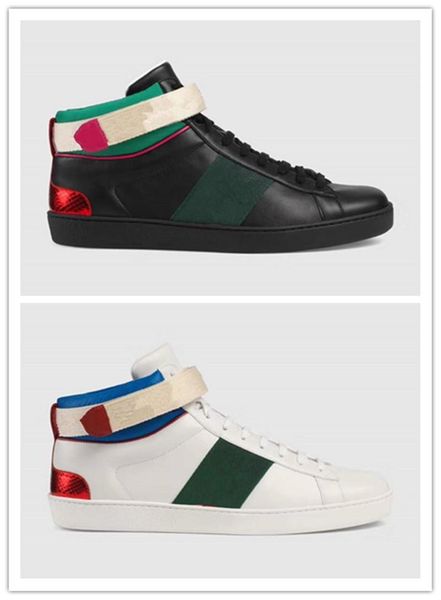 

new arrival fashion luxury sneaker casual skate shoes luxury shoe with magic tape classic comfortable men's high shoes 35-45, Black