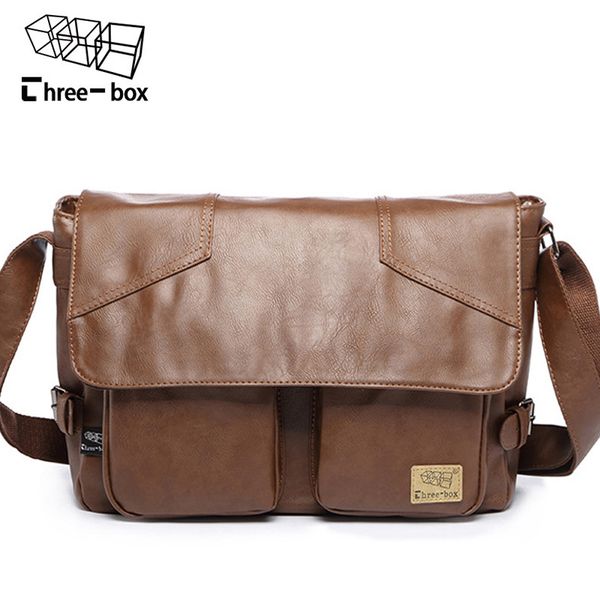 

three box style design men's bag large size male retro casual business office shoulder bag zipper travel back vintage tote bags