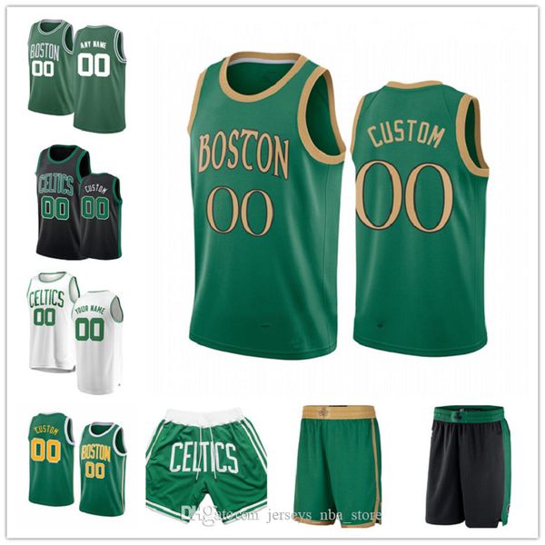 

custom kemba 8 walker jayson 0 jaylen 7 boston nba celtics brown shorts pants 20 hayward marcus 36 smart basketball jerseys, Black;red
