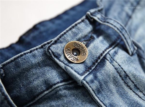 

холодопроизводительности карманы отделаны молнией мужские fly джинсы свободного покроя для мужчин отверстие мужские дизайнерские джинсы моды, Blue