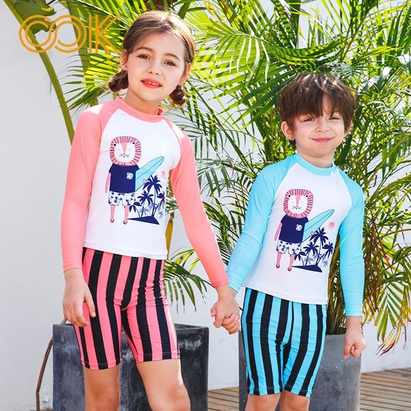 

8cpd9 ook boys' girls' s baby middle and large children split spring swimming swimsuit swimming trunks swimsuit trunks sunscreen a, White;black