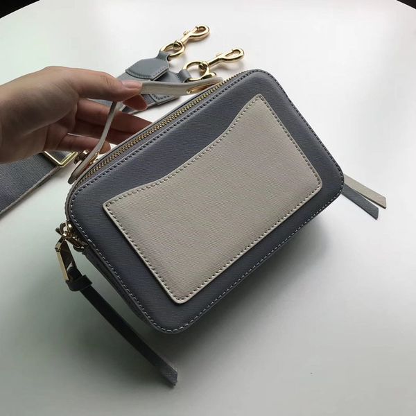 

higt quality leather ladies camera bag trend joker casual messenger bag color matching broadband small square bag