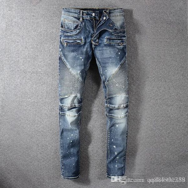 

men s luxury designer denim d2 jeans new style casual skinny sweatpants men skinny jeansblue pants men designer jeans, Blue