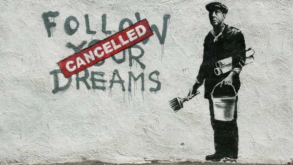 

banksy street graffiti art follow your dreams home decor handpainted &hd print oil painting on canvas wall art canvas pictures 200218
