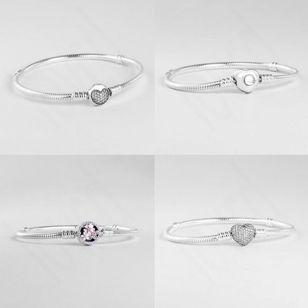 

100% 925 sterling silver bracelet fit 3mm charms original bracelet jewelry for women valentine's day gift, Black