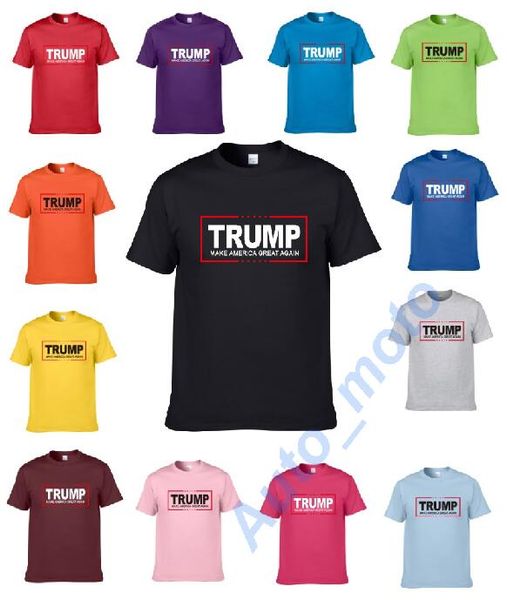 16 renk liberaller yapmak araba tekrar erkekler Donald Trump baskılı T Gömlek S-3XL Homme O-Boyun Kısa Kollu Gömlek Pro Trump 2020 T-Shirt Trump Hediyeler