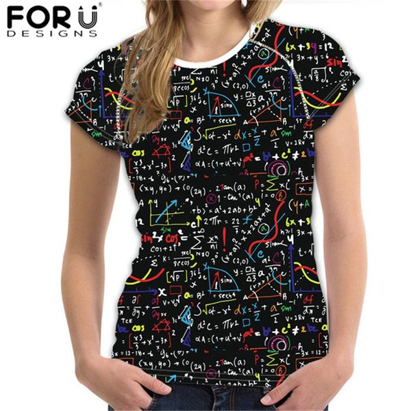 

forudesigns new summer deisgn t shirt math formular 3d print o-neck tee shirts short female casual funny clothing 2020, White