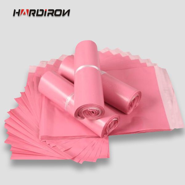 

hardiron 100шта розового экспресс сумка высокого toughness влагостойкой упаковка мешок self-seal клей courier пакет пакет sack