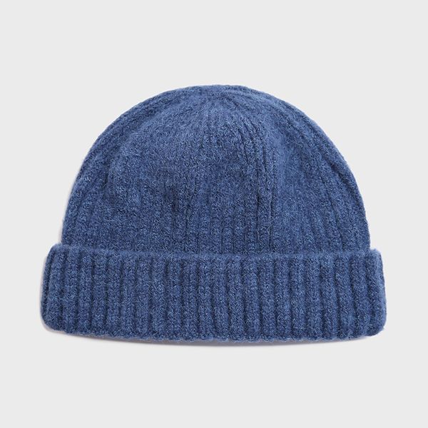 

short skullcap winter beanies men knitted hat beanie melon cap sailor cap cuff brimless retro navy style warm female hat