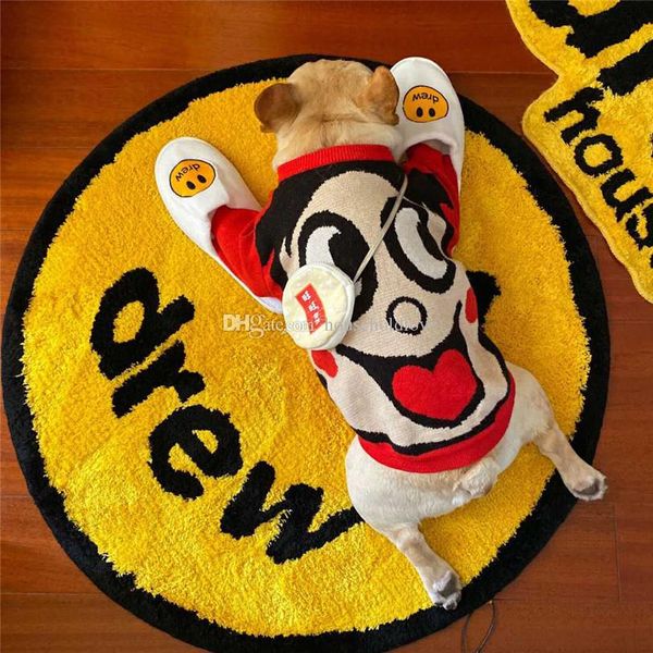 

creativity drew house justin bieber home series smiley carpet flash limited round tide card decoration floor mat creative idea