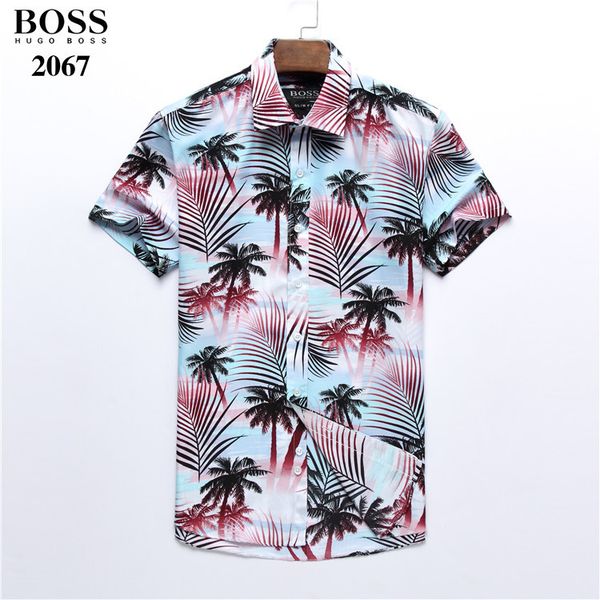 Fashion Mens Luxury Casual Stylish Slim Fit Long Sleeve Floral Dress Shirts Tops