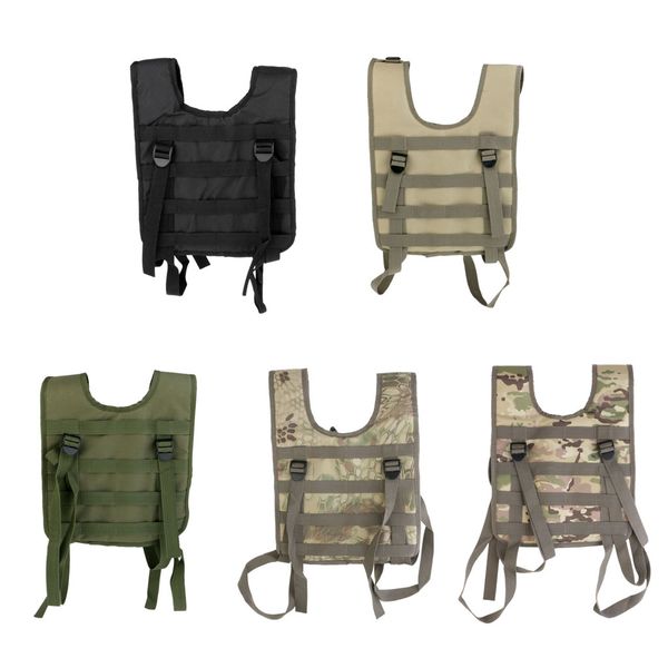 

webbing molle vest harness suspenders for belt attach, Camo;black
