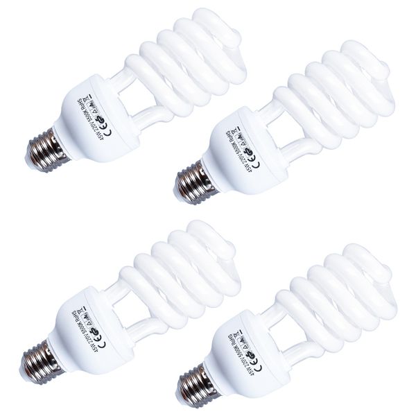 

4pcs e27 45w video light p studio bulb 110-240v 5500k white pgraphy light daylight lamp pgraphy lighting
