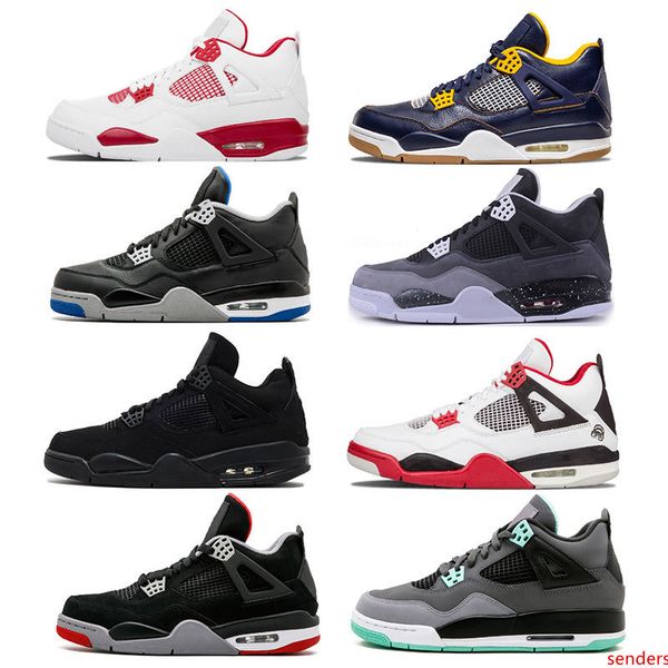 

new 4 men basketball shoes military motosports blue alternate 89 pure money white cement royalty bred black cat oreo sneakers