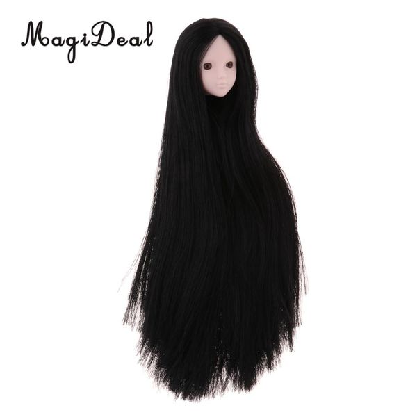1 6 Female Bjd Doll Black Hair Head Sculpt Ball Jointed Doll Body