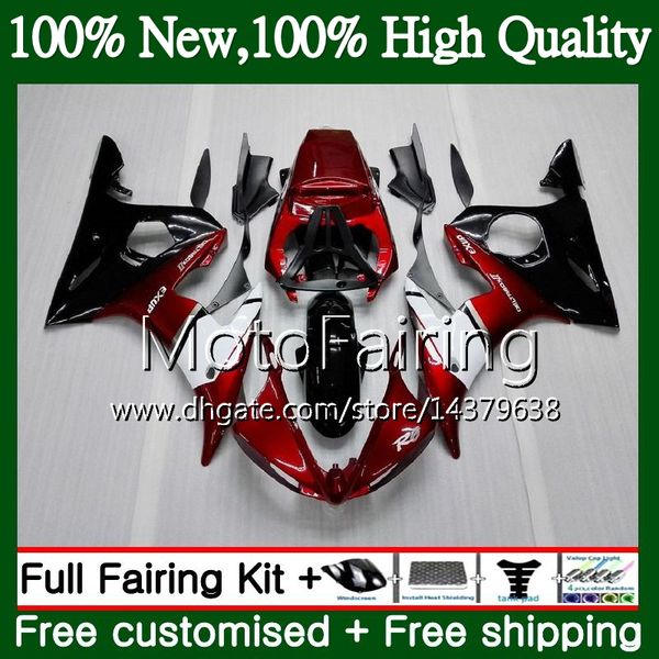 

body for yamaha yzf600 yzf r6 dark red blk 03 04 05 yzfr6 03 04 05 89mf5 yzf 600 r 6 yzf-r600 yzf-r6 2003 2004 2005 fairing bodywork kit